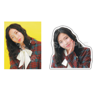 横山由依ステッカーセットC （四角形1枚+ダイカット1枚）